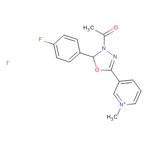 455311-50-9  Pyridinium,3-[4-acetyl-5-(4-fluorophenyl)-4,5-dihydro-1,3,4-oxadiazol-2-yl]-1-methyl-, iodide