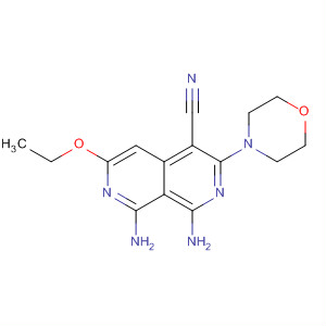 459153-40-3  2,7-Naphthyridine-4-carbonitrile,1,8-diamino-6-ethoxy-3-(4-morpholinyl)-