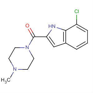 459168-46-8  Piperazine, 1-[(7-chloro-1H-indol-2-yl)carbonyl]-4-methyl-
