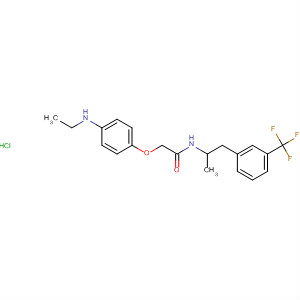 40256-89-1  Acetamide,2-[4-(ethylamino)phenoxy]-N-[1-methyl-2-[3-(trifluoromethyl)phenyl]ethyl]-, monohydrochloride