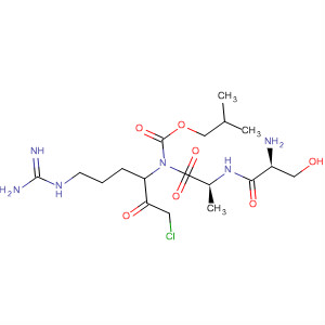 403669-24-9  L-Alaninamide,N-[(2-methylpropoxy)carbonyl]-L-seryl-N-[4-[(aminoiminomethyl)amino]-1-(chloroacetyl)butyl]-