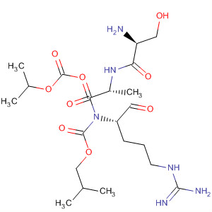 403669-26-1  L-Alaninamide,O-[(1-methylethoxy)carbonyl]-N-[(2-methylpropoxy)carbonyl]-D-seryl-N-[(1S)-4-[(aminoiminomethyl)amino]-1-formylbutyl]-