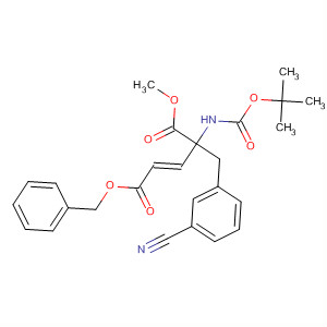 403669-43-2  2-Pentenedioic acid,4-[(3-cyanophenyl)methyl]-4-[[(1,1-dimethylethoxy)carbonyl]amino]-,1-methyl 5-(phenylmethyl) ester, (2E,4S)-