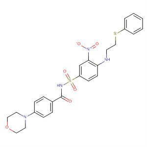 403795-75-5  Benzamide,4-(4-morpholinyl)-N-[[3-nitro-4-[[2-(phenylthio)ethyl]amino]phenyl]sulfonyl]-