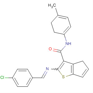 403997-57-9  4H-Cyclopenta[b]thiophene-3-carboxamide,2-[[(4-chlorophenyl)methylene]amino]-5,6-dihydro-N-(4-methylphenyl)-