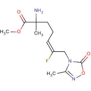 404385-30-4  5-Heptenoic acid,2-amino-6-fluoro-2-methyl-7-(3-methyl-5-oxo-1,2,4-oxadiazol-4(5H)-yl)-,methyl ester, (2S,5E)-