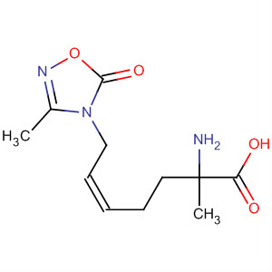 404385-50-8  5-Heptenoic acid,2-amino-2-methyl-7-(3-methyl-5-oxo-1,2,4-oxadiazol-4(5H)-yl)-, (5Z)-