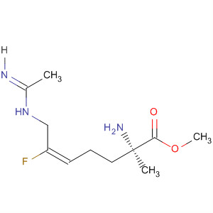 404386-51-2  5-Heptenoic acid, 2-amino-6-fluoro-7-[(1-iminoethyl)amino]-2-methyl-,methyl ester, (2R,5E)-