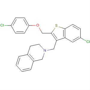 40449-05-6  Isoquinoline,2-[[5-chloro-2-[(4-chlorophenoxy)methyl]benzo[b]thien-3-yl]methyl]-1,2,3,4-tetrahydro-