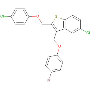 40501-69-7  Benzo[b]thiophene,3-[(4-bromophenoxy)methyl]-5-chloro-2-[(4-chlorophenoxy)methyl]-