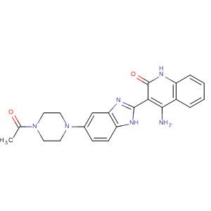 405168-76-5  Piperazine,1-acetyl-4-[2-(4-amino-1,2-dihydro-2-oxo-3-quinolinyl)-1H-benzimidazol-5-yl]-