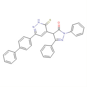 405261-22-5  3H-Pyrazol-3-one,4-(6-[1,1'-biphenyl]-4-yl-2,3-dihydro-3-thioxo-4-pyridazinyl)-2,4-dihydro-2,5-diphenyl-
