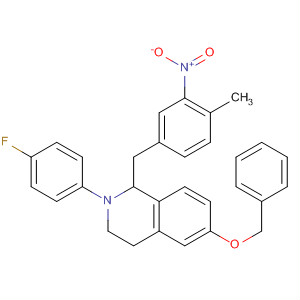 405539-05-1  Isoquinoline,2-(4-fluorophenyl)-1,2,3,4-tetrahydro-1-[(4-methyl-3-nitrophenyl)methyl]-6-(phenylmethoxy)-
