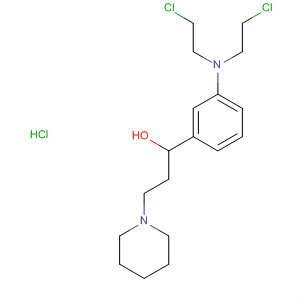 40674-01-9  Benzenemethanol,3-[bis(2-chloroethyl)amino]-a-[2-(1-piperidinyl)ethyl]-,monohydrochloride