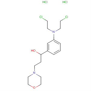 40674-02-0  Benzenemethanol,3-[bis(2-chloroethyl)amino]-a-[2-(4-morpholinyl)ethyl]-, dihydrochloride