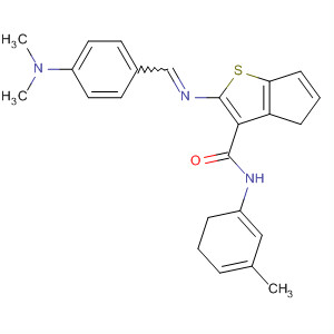 407597-88-0  4H-Cyclopenta[b]thiophene-3-carboxamide,2-[[[4-(dimethylamino)phenyl]methylene]amino]-5,6-dihydro-N-(3-methylphenyl)-