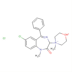 40967-13-3  Morpholinium,4-(7-chloro-2,3-dihydro-1-methyl-2-oxo-5-phenyl-1H-1,4-benzodiazepin-3-yl)-4-methyl-, chloride