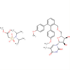 411234-17-8  Thymidine, 5'-O-[bis(4-methoxyphenyl)phenylmethyl]-,3'-[P-(2-methoxy-2-oxoethyl)-N,N-bis(1-methylethyl)phosphonamidite]