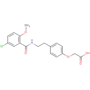 41859-81-8  Acetic acid, [4-[2-[(5-chloro-2-methoxybenzoyl)amino]ethyl]phenoxy]-