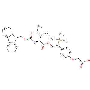 418766-39-9  L-Isoleucine, N-[(9H-fluoren-9-ylmethoxy)carbonyl]-,2-[4-(carboxymethoxy)phenyl]-2-(trimethylsilyl)ethyl ester