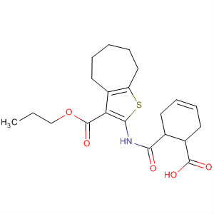 419560-23-9  4H-Cyclohepta[b]thiophene-3-carboxylic acid,2-[[(6-carboxy-3-cyclohexen-1-yl)carbonyl]amino]-5,6,7,8-tetrahydro-,3-propyl ester
