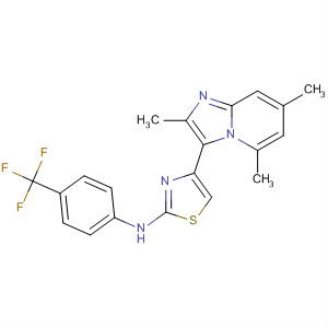 420124-78-3  2-Thiazolamine,N-[4-(trifluoromethyl)phenyl]-4-(2,5,7-trimethylimidazo[1,2-a]pyridin-3-yl)-