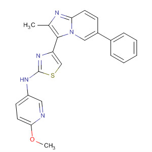 420125-51-5  3-Pyridinamine,6-methoxy-N-[4-(2-methyl-6-phenylimidazo[1,2-a]pyridin-3-yl)-2-thiazolyl]-