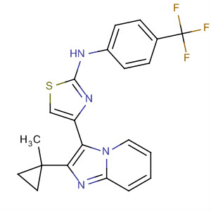 420126-81-4  2-Thiazolamine,4-[2-(1-methylcyclopropyl)imidazo[1,2-a]pyridin-3-yl]-N-[4-(trifluoromethyl)phenyl]-