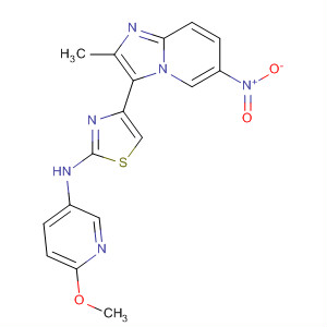 420127-15-7  3-Pyridinamine,6-methoxy-N-[4-(2-methyl-6-nitroimidazo[1,2-a]pyridin-3-yl)-2-thiazolyl]-