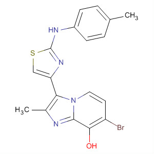 420127-19-1  Imidazo[1,2-a]pyridin-8-ol,7-bromo-2-methyl-3-[2-[(4-methylphenyl)amino]-4-thiazolyl]-