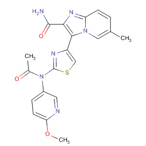 420127-35-1  Imidazo[1,2-a]pyridine-2-carboxamide,3-[2-[acetyl(6-methoxy-3-pyridinyl)amino]-4-thiazolyl]-6-methyl-