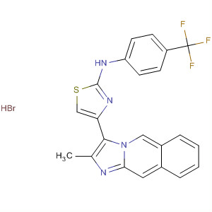 420127-60-2  2-Thiazolamine,4-(2-methylimidazo[1,2-b]isoquinolin-3-yl)-N-[4-(trifluoromethyl)phenyl]-,hydrobromide