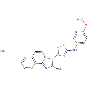 420127-66-8  3-Pyridinamine,6-methoxy-N-[4-(2-methylimidazo[2,1-a]isoquinolin-3-yl)-2-thiazolyl]-,hydrobromide