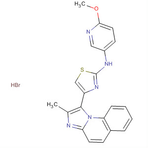 420127-73-7  3-Pyridinamine,6-methoxy-N-[4-(2-methylimidazo[1,2-a]quinolin-1-yl)-2-thiazolyl]-,hydrobromide