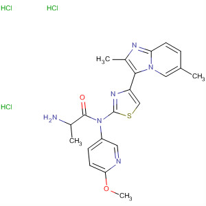 420128-12-7  Propanamide,2-amino-N-[4-(2,6-dimethylimidazo[1,2-a]pyridin-3-yl)-2-thiazolyl]-N-(6-methoxy-3-pyridinyl)-, trihydrochloride