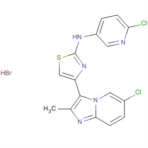 420128-20-7  3-Pyridinamine,6-chloro-N-[4-(6-chloro-2-methylimidazo[1,2-a]pyridin-3-yl)-2-thiazolyl]-,monohydrobromide