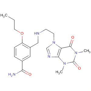 421556-39-0  Benzamide,4-propoxy-3-[[[2-(1,2,3,6-tetrahydro-1,3-dimethyl-2,6-dioxo-7H-purin-7-yl)ethyl]amino]methyl]-