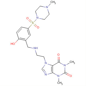 421556-40-3  Piperazine,1-[[4-hydroxy-3-[[[2-(1,2,3,6-tetrahydro-1,3-dimethyl-2,6-dioxo-7H-purin-7-yl)ethyl]amino]methyl]phenyl]sulfonyl]-4-methyl-