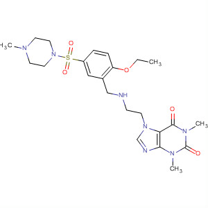 421556-41-4  Piperazine,1-[[4-ethoxy-3-[[[2-(1,2,3,6-tetrahydro-1,3-dimethyl-2,6-dioxo-7H-purin-7-yl)ethyl]amino]methyl]phenyl]sulfonyl]-4-methyl-