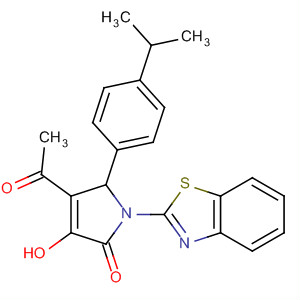 421577-37-9  2H-Pyrrol-2-one,4-acetyl-1-(2-benzothiazolyl)-1,5-dihydro-3-hydroxy-5-[4-(1-methylethyl)phenyl]-