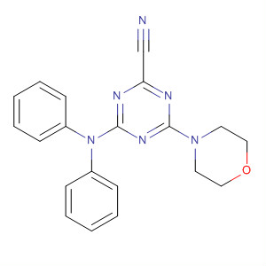 421585-93-5  1,3,5-Triazine-2-carbonitrile, 4-(diphenylamino)-6-(4-morpholinyl)-