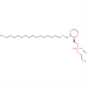 422267-93-4  Phosphoric acid, 2-bromoethyl[(2S,3S)-3-[(hexadecyloxy)methyl]-1,4-dioxan-2-yl]methyl methyl ester