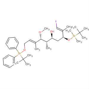 423117-38-8  4,13-Dioxa-3,14-disilahexadec-10-en-7-ol,5-[(1E)-2-iodo-1-methylethenyl]-9-methoxy-2,2,3,3,8,10,15,15-octamethyl-14,14-diphenyl-, (5S,7S,8S,9R,10E)-