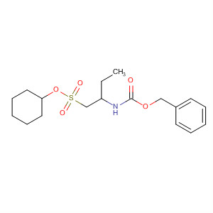 423123-43-7  1-Butanesulfonic acid, 2-[[(phenylmethoxy)carbonyl]amino]-, cyclohexylester, (2S)-