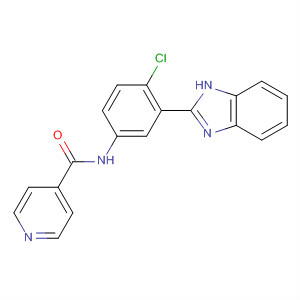 423751-50-2  4-Pyridinecarboxamide, N-[3-(1H-benzimidazol-2-yl)-4-chlorophenyl]-