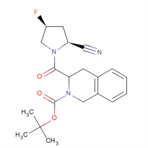 426844-79-3  2(1H)-Isoquinolinecarboxylic acid,3-[[(2S,4S)-2-cyano-4-fluoro-1-pyrrolidinyl]carbonyl]-3,4-dihydro-,1,1-dimethylethyl ester, (3S)-