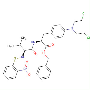 42718-30-9  L-Phenylalanine,4-[bis(2-chloroethyl)amino]-N-[N-[(2-nitrophenyl)thio]-L-valyl]-,phenylmethyl ester