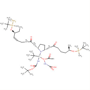 401461-32-3  Carbamic acid,[[[(1,1-dimethylethoxy)carbonyl]amino][(2R,5S)-2-[(6R)-6-[[(1,1-dimethylethyl)dimethylsilyl]oxy]-2-oxoheptyl]-5-[(5Z,7S)-7-[[(1,1-dimethylethyl)dimethylsilyl]oxy]-2-oxo-5-nonenyl]-1-pyrrolidinyl]methylene]-,1,1-dimethylethyl ester