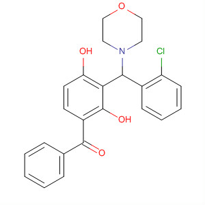 401823-29-8  Methanone,[3-[(2-chlorophenyl)-4-morpholinylmethyl]-2,4-dihydroxyphenyl]phenyl-