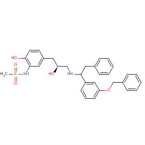 401897-99-2  Methanesulfonamide,N-[2-hydroxy-5-[(2S)-2-hydroxy-3-[[2-phenyl-1-[3-(phenylmethoxy)phenyl]ethyl]amino]propyl]phenyl]-